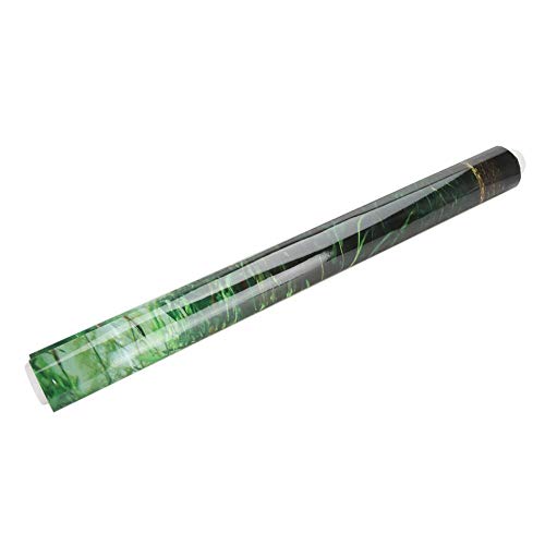 Aquarium Fish Background Poster PVC Adhesive Decor Paper Green Water Grass Aquatic Like Real(24.02x11.81in)