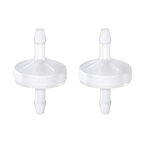 Inline Check Valve, 3/16" Hose ID One Way Return Inline Check Valve High Temperature and Corrosion Resistance Fish Tank Pump Medical Automotive (Pack of 2) - size: 3/16"