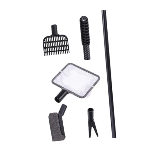 1 Set Fish Tank Vacuum Dryer Cleaner Fish Tank Cleaning Brushes Fishing Net Aquarium Water Aquascaping Tools Kit Fish Tanks Pump Fish Tank Lid for Fish Tank Abs Black/1246