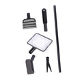 1 Set Fish Tank Vacuum Dryer Cleaner Fish Tank Cleaning Brushes Fishing Net Aquarium Water Aquascaping Tools Kit Fish Tanks Pump Fish Tank Lid for Fish Tank Abs Black/1246