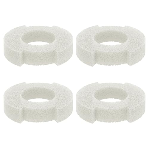 Pawfly 4 Pack Aquarium Bio-Sponge Filter Replacement Sponges White Foam for This Small 5 Gallon Sponge Filter - size: Replacement Sponges(Small)