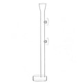LINLAN 13.78 Inch Glass Shrimp Feeder, Aquarium Feeding Tube and Square Bowl with Two Suction Cups to Prevent Food from Spreading, for Crystal Shrimp and Cherry Shrimp - size: 35CM