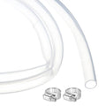 MECCANIXITY 3.3ft Clear Silicone Rubber Tubing 5/16" ID Plastic Tube Flexible Air Hose for Brewing, Wine Making, Pump Siphon, 8mm x 11mm, with 2pcs Clamps - color: Clear, size: 8mm x 11mm