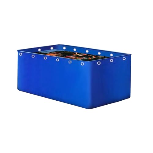 Outdoor Fish Pond Temporary Holding Tank,Fish Pond Canvas Pond, Canvas Cistern Tarpaulin, For Saltwater Fish For Crayfish Farming, Home(Size:Length * Width: 1x1 m/39 * 39 in,Color:Height 1.2 m/47 in) - color: Height 1.2 M/47 in, size: Length * Width: 1x1