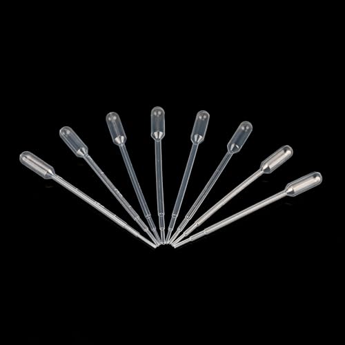 G2PLUS Plastic Dropper – 25pcs Disposable Transfer Pipettes, 1ml Graduated Dropper for Essential Oils, Lab Use, DIY Crafts - size: 1ml-25Pcs