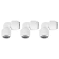 uxcell 3Pcs Plastic 5/16" OD x 5/16" OD Air Hose Fittings, 90 Degree Elbow Union Coupling for RO Water System, White (8-8mm)