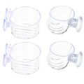 Mipcase 4Pcs Aquarium Plant Holders with Suction Cups Compact Fish Tank Feeder Cups for Bloodworm Shrimp Feeding Durable Aquarium Accessories for Aquatic Plant Pots