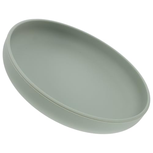 Ipetboom Silicone Anti-Spill Plate with Suction Cup Base Raised Edge Scoop Plate for S and Disabled Adults Non-Skid Self-Feeding Dinnerware Dishwasher Safe 7.7X7.7X1.6 Inches