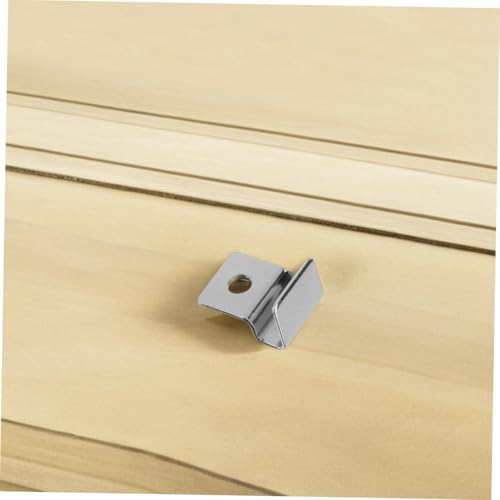Angoily 4Pcs Stainless Steel Fish Tank Lid Clips Durable Aquarium Cover Support Brackets for Glass Panels Reliable Rimless Tank Accessory User Friendly Design for Secure Setup