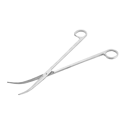 PartyKindom 2pcs Stainless Steel Curved Tip Scissors Aquatic Plant Trimmer Aquarium Scissors for Plant Cutting Aquascaping Tools for Fish Tank