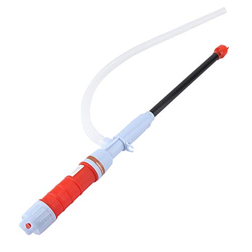 SUNGOOYUE Battery Operated Liquid Transfer Pump PE Electric Siphon Pump 3V 64cm with Bendable Suction Tube for Water Oil Transfer Fish Tank Pool Basement Use (Red) - color: Red