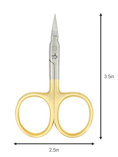Kingfisher Fly Tying Arrow Scissor, 3.5 Inch, Straight - color: Gold