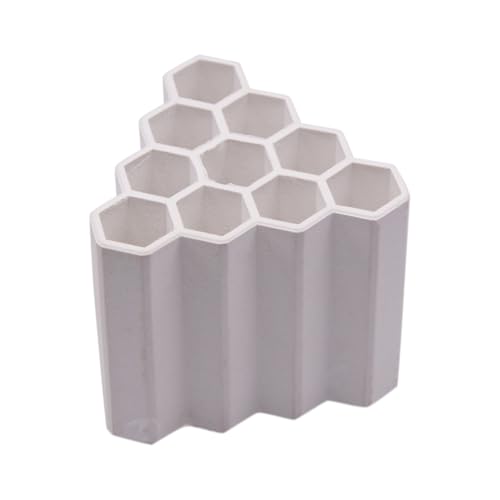 AnRui Ceramic Shrimp and Betta Shelters Ten Holes Fish Tank Decor Honeycomb Tunnel Aquarium Décor Thematic Ornaments for Cichlid, Small Fish, Shrimp to Play Hide Breed Habitat, White