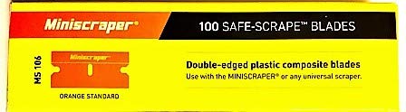 Plastic Razor Scraper Blades Double Edged (1 Pack) - size: 1 count (Pack of 100)