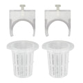 2 Pcs ABS Transparent Fish Tank Planter Cups Adjustable Hanging Holder Aquarium Fish Tank Landscaping Decorations Plant Pots