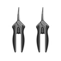 AC Infinity 6.6” Stainless Steel Curved Pruning Shear 2-Pack, Lightweight Ergonomic Design, Curved Precision Blades with Nonstick Teflon Coating for Gardening, Hydroponics, Grow Tents