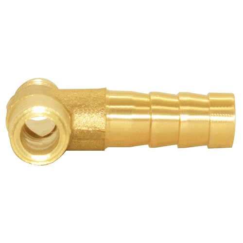 Uenede 3PCS Solid Brass 1/4"OD Barb Tee Splicer Mender Hose Barb Fitting 3-Way Union Intersection for Water/Oil/Gas - size: 1/4" Barb, style: Tee (3 Way)