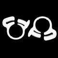 Quickun 1/2" Heavy Duty Double Snap Grip Nylon Hose Clamps Several Ratcheting Adjustable Clamp, 2 Packs - size: 1/2“ Tube OD-2pcs