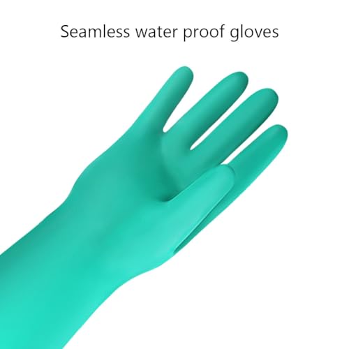 Aquarium Gloves for Fish Tank Maintenance,Shoulder Length Waterproof Long Rubber Hands Protector for Fish Aquarium Water Change Cleaner Dog Cat Bath and Kitchen,Large