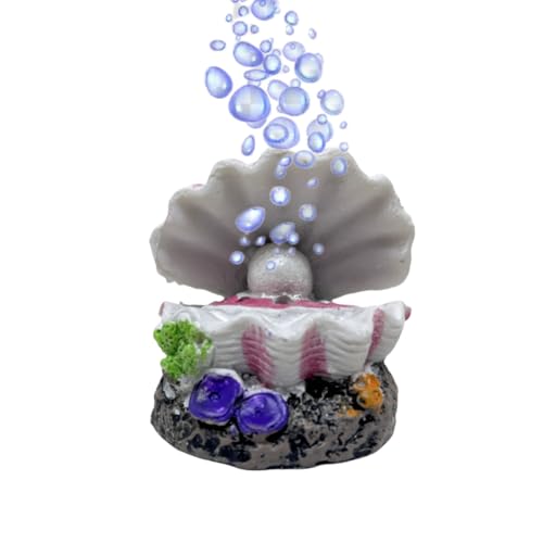 Aquarium Pink Shell Air Bubbler with Air Bubble Stone, Realistic Fish Tank Shell Decor for Increase Oxygen, Cute Air Bubble Maker for Small Big Fish Tank Betta Aquarium Scenery (Pink Shell) - color: Pink Shell