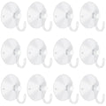 12 Pieces Small Suction Cups with Hooks 1.2 inch Clear Plastic Sucker Hooks for Glass Window Wall Festivals Parties Theme Carnival Decoration Door Bathroom Kitchen - size: 1.2"+hooks"