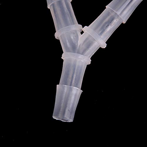 Plastic Barb Equal Y Tee 11/16" hose ID Polypropylene pipe connectors Plastic Joint Splicer Mender Adapter Union Boat Water Air Aquarium O2 Fuel (pack of 5) - size: 11/16 Inch, style: Pack of 5
