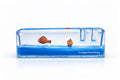 Aquarium Pencil Holder with Floating Fish, Desk Organizer Pen Holder, Frutiger Aero Aesthetic Office Desk Decor, Blue Water Pen Holder