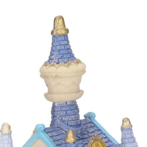 HERCHR Fish Tank Decorations, Castle Cave Hideouts & Resin Aquarium Decor Hiding Cave Ornament Fish Tank Accessories, Safe for Betta Fish