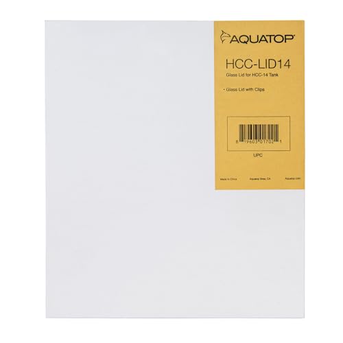 Aquatop Glass Lid and Clips for The HCC-14 Tank, 3 mm Thick 13.07 in x 11.02 in, HCC-LID14