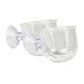 BESPORTBLE 2-piece Glass Feeding Cup for Fresh Saltwater Aquariums Fish Feeder Suction Cup Ideal for Brine Shrimp Eggs Aquarium Equipment Supplies Size s