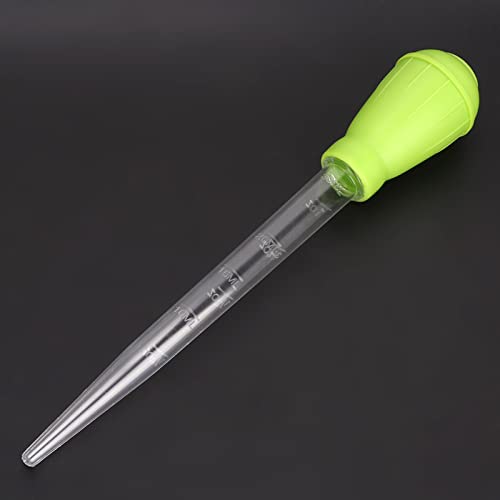 GLOGLOW Aquarium Gravel Cleaner, ABS Mini Manual Water Changer, Accurate Fish Tank Dropper for Cleaning and Feeding, Ideal for Small Aquariums and Office Use (Green)