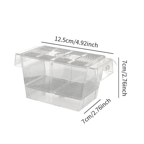 Fish Breeding Isolated Box Float Hatching Separation Acrylic Hatching Box Fish Tank Hatchery for Clownfish Guppy, L - size: L