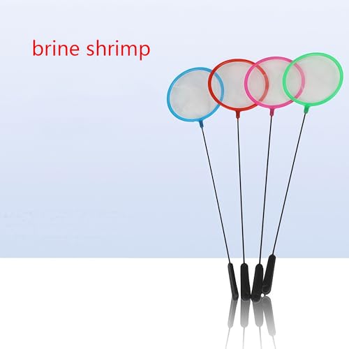 Aquarium Fish Net 3 Inches Fine Mesh Skimmer for Small Fish for Tank Catching Cleaning Net with 9 Inches Long Handle Aquarium Net Fine Mesh Cleaning Small（3PCS,Random Color）