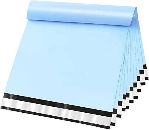 Famagic Poly Mailers 14.5x19 Inches 100 Pcs Light Blue Packaging Shipping Bags Mailing Envelopes Bag Self Seal Waterproof and Tear-Proof Mailers Bags for Small Business Clothing Boutique - color: Light Blue, size: 14.5x19