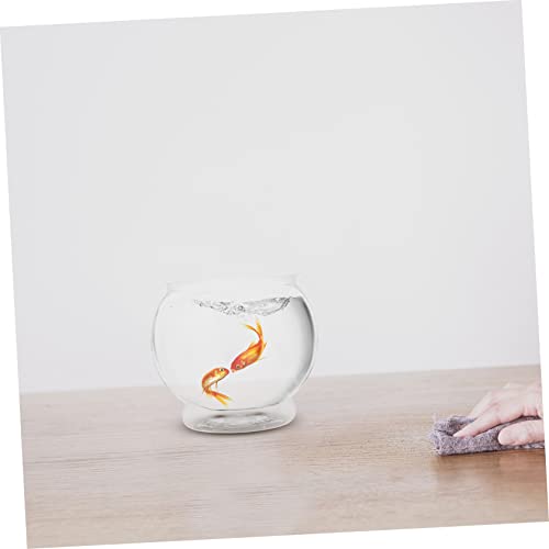 3pcs Goldfish Bowl Household Fish Tank Fish Bowl Fish Bowls Round Glass Vase Clear Glass Vases Glass Flower Vases Delicate Fish Bowl Fish Living Tank Desktop - size: 12.5X12.5X10.5CM