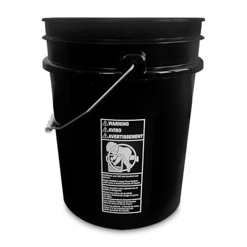 ePackageSupply 5 Gallon Bucket - Food Grade Bucket with Airtight Gamma Seal Screw-On Lid, BPA-Free, Heavy-Duty 90 Mil HDPE Plastic, Bulk Storage, Durable Container, Made in USA, Black/Black, 3 Packs - color: Black/Black, size: 3 Packs