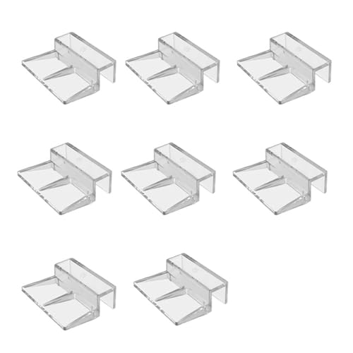 8pcs Clear Aquariums Lid Holder Space Saving Acrylic Clip for Glass Fishtanks Covers Stand Brackets 6 / 8MM Thickness Aquariums Holder