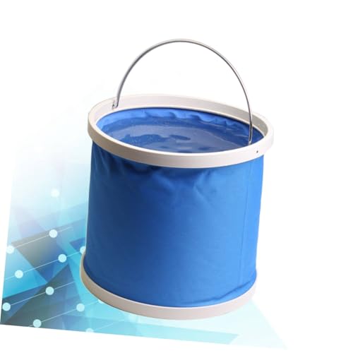 Gatuida Portable Collapsible Bucket Folding Water Container for Camping Hiking Fishing and - color: Blue