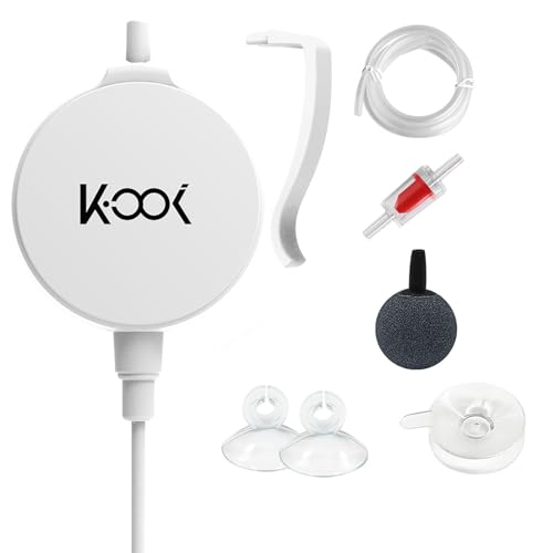Mini Air Pump for Aquarium, Quiet Air Bubbler with Air Stone Air Tubing Clip, Oxygen Aerator for 1-15 Gallon Fish Tank, 1.3 Watt, 450 ML/min - color: AP-2025 White