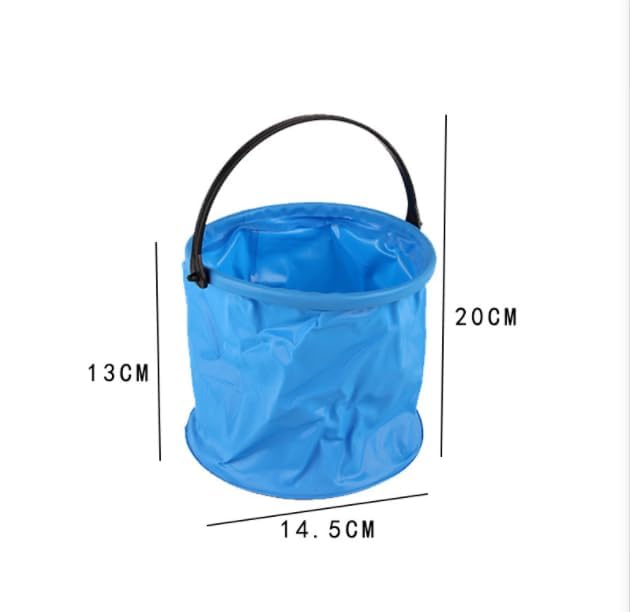 ASEANAO Collapsible Water Bucket, Collapsible Bucket with Handle, Collapsible Water Bucket for Camping,Outdoor,Fishing,Cleaning (Orange), 95556 - color: Orange
