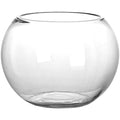 GANAZONO 7.08 Inch Small Glass Fish Bowl Round Fish Tank Desktop Aquarium Clear Glass Goldfish Bowl Hydroponic Planter for Home Office Garden Decor - size: 18x18cm