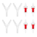 4PCS Aquarium Air Pump Connectors with Check Valve Aquarium, Y Shape 3 Way Airline Tubing Connector, Plastic Barb Equal Y Tee for 3/16 in Hose, Anti Shedding Fish Tank Tube Adapters Splitter