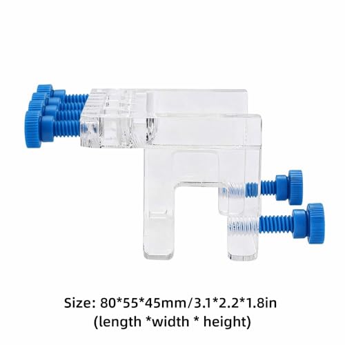 4 Holes Clear Acrylic Aquarium Hose Holder Fish Tank Filter Hose Fixture with Screws for Dosing Pump Tube