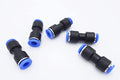 Push to Connect Fitting 1/4" Tube OD x 5/32" Tube OD Reducer, Pneumatic Air Water Straight Union Two Way Connector/Coupler (Pack of 5) - size: 1/4 inch - 5/32 inch