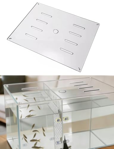 Acrylic Aquarium Lid - Escape Prevention Cover for Reptiles & Turtles, Easy Feeding Access, 40x30CM (15.7x11.8in), Perfect Habitat Protection, Durable & Clear Design - size: 40x30cm/15.7x11.8in