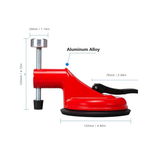 Fockety Adjustable Height Setter Floor Gap Fixer Tool with Heavy Duty Rubber Suction Cup, Wall Tile Leveler Countertop Seam Leveling Tool for Stone Slab Alignment, Floor Repair