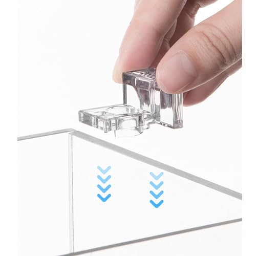 Sturdy Aquarium Cover Clip Holder Set of 10 Fish Tanks Lid Holder Stand Easy Install Acrylic Clamp Clips Aquarium Lid for Fishtanks - color: Suitable for 5mm