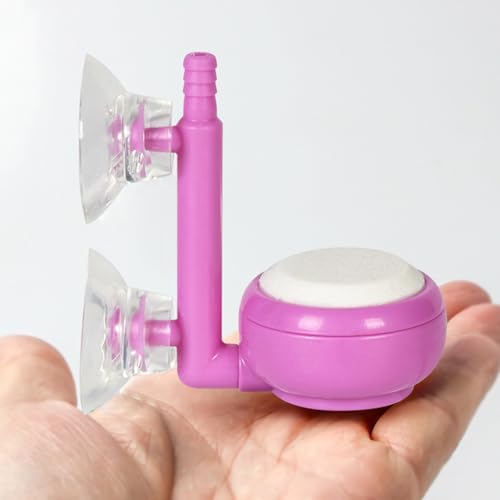 Aquarium Air Stone Disc, Tiny Fish Air Stone Ultra-High Dissolved Bubbler Airstone Bucket Diffuser Makes Super Tiny for Aquarium Fish and Small - color: Rose, size: round