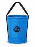 Graintex Canvas Utility Bucket 12"x10"x15". Tapered Tool Bucket, Reinforced Base & Carry Handle, Ripstop Canvas, Multi-Purpose Bag for Jobsite, Gardening, Home Use - Royal Blue - color: Royal Blue