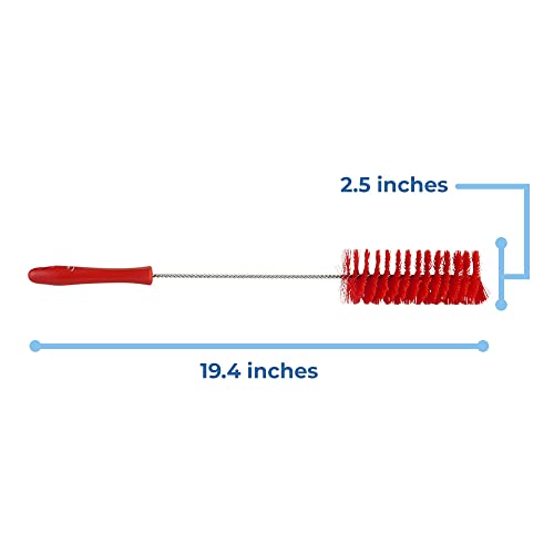 Vikan 53704 Tube Brush,2.4",PP/PBT,Red - color: Red